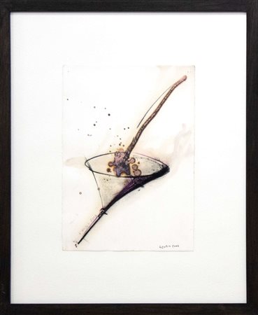 Gilberto Zorio, Senza titolo, 2002, tecnica mista su carta, cm 35x25, opera...