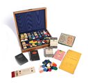 Lotto di accessori per giocatori di carte scatola in legno Garrasi con fiches...