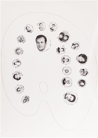 LUIGI ONTANI (1943) Tableau Vivant, 1971-1972 Litografia cm 67,5x48,5 Firma,...