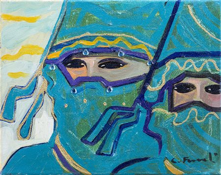 CARLO MASSIMO FRANCHI (1961) Tuareg, 2010 Tecnica mista e collage su tela cm...