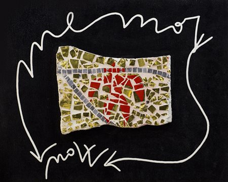 MARCO NEREO ROTELLI (1955) Memoria Tecnica mista e mosaico su tavola di legno...