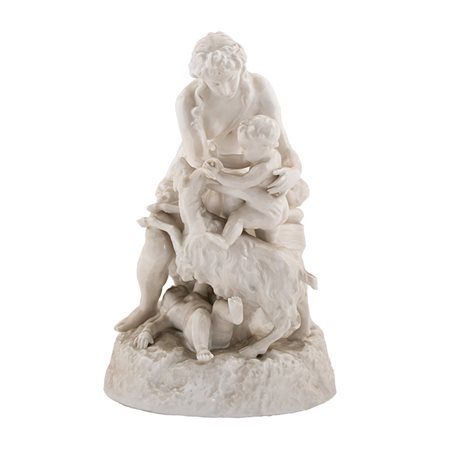 Porcellana raffigurante la "Carità" fine XVIII-inizi XIX sec. Statuina in...