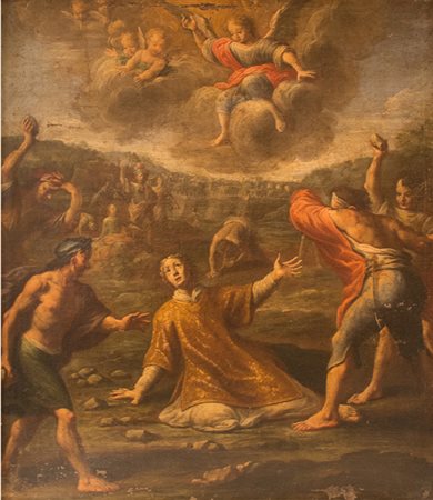 Scuola italiana "Martirio di Santo Stefano" I metà XVIII sec. Olio su tela;...