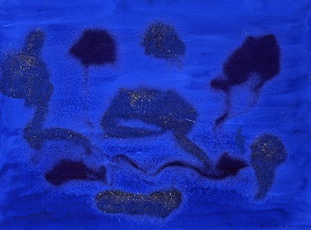 GIULIO TURCATO 1912 - 1995 Cangiante, anni 70 Olio e sabbia su tela, cm. 60 x...