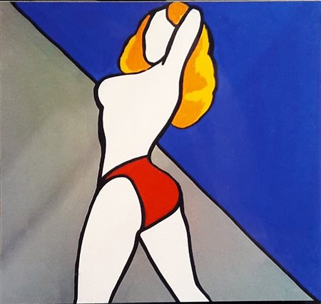 Marco Lodola "Pin Up" - Acrilico su tela - cm 50x50 - Autentica dell'artista...