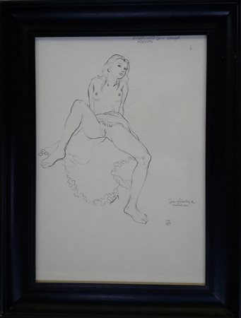 Lorenzo Alessandri "Nudo femminile. Aura" - Matita su carta - 1999 - cm 50x35...