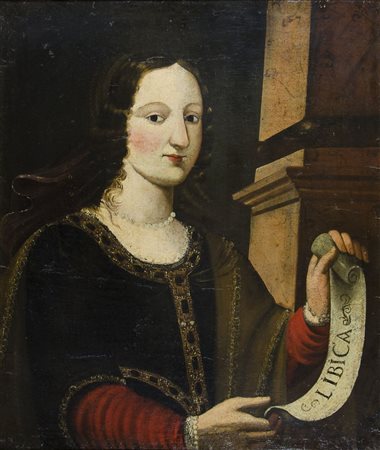 Maestro del XVII secolo "Sibilla libica" cm. 76x65 - olio su tela foderata