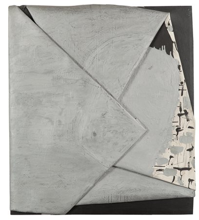 CESARE BERLINGERI (1948-) Dipinto argenteo piegato 2005tecnica mista su tela...