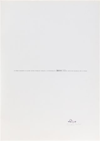 CINTOLI CLAUDIO (1935 - 1978) Cartella contenente 10 opere grafiche. ....