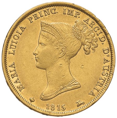 PARMA. Maria Luigia d'Austria (1815-1847). 40 lire 1815. Pagani 1. Oro. Rara....