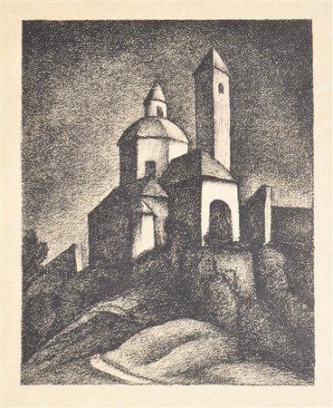 Alexander Kanoldt (Karlsruhe 1881 – Berlin 1939) Hl.-Kreuz-Kirche in Säben,...