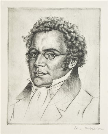 Camillo Rasmo (Cavalese 1876 – Trento 1965) Porträt Franz Schubert;Porträt...