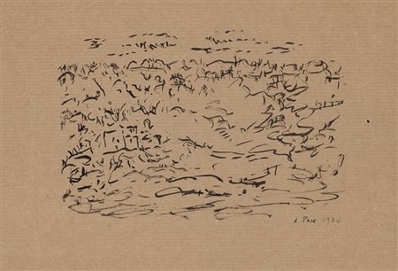 ACHILLE PACE (1923) Senza Titolo, 1976 Inchiostri su carta cm 19,5x28,5 Firma...