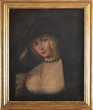ARTISTA VENETO DEL XVIII SECOLO Ritratto di donna. Olio su tela . Cm 42,00 x...