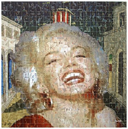 MARIA MURGIA Ossi 1935 Marilyn Monroe metafisica 2015 Fotomosaico digitale su...