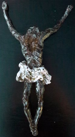 Umberto Ghersi "Crocifissione" - Terracotta - cm 39x21 - Firma dell'artista...