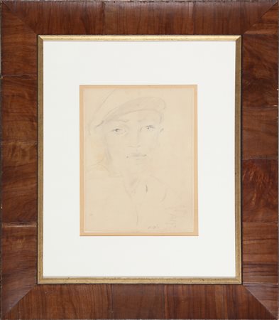 DE PISIS FILIPPO (1896 - 1956) Ritratto di ragazzo. 1930. Matita su carta. Cm...