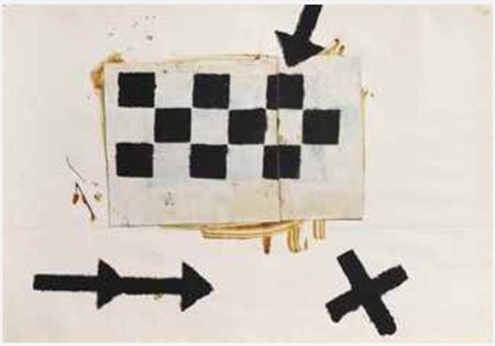Jannis Kounellis (N. 1936) Senza titolo tempera, matita e collage di...