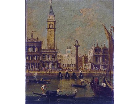 Scuola italiana (XX secolo) Venezia 21x18 cm Olio su tela