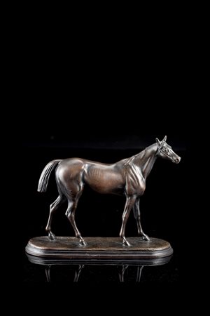 Da Charles Valton, scultura raffigurante cavallo in bronzo (cm 21x17,5)...