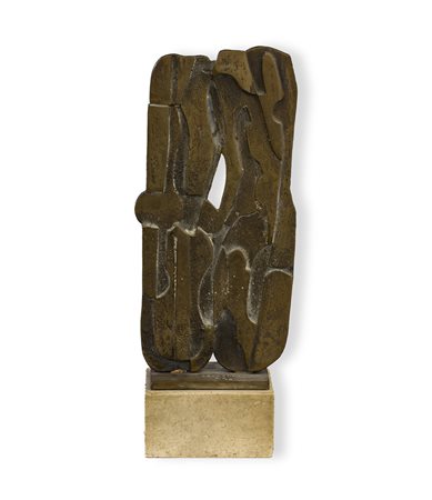 PIETRO CONSAGRA (1920-2005)Senza TitoloScultura in bronzo su base in...