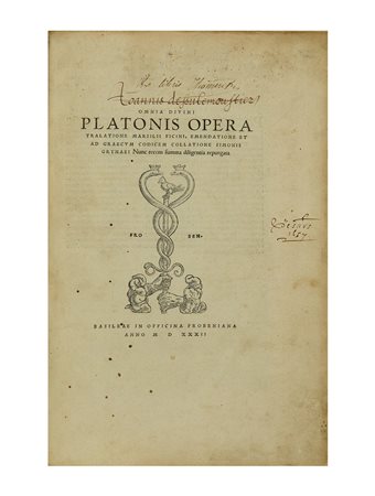 PLATONE (427-347 a.C.) - Opera, tradotta da Marsilio Ficino, edita da Simon...