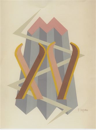 Fortunato Depero Senza titolo, 1936;Collage su cartoncino, 31 x 25 cm,...