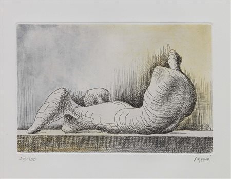 Henry Moore Castleford 1898 - Much Hadham 1986 Reclining Figure Back, 1976...