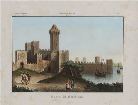 ORLANDINI ZUCCAGNI OTTAVIO (1784 - 1872) Rocca di Sirmione. Incisione. Cm...