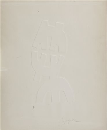 GIUSEPPE CAPOGROSSI 1900 - 1972 Senza titolo Calco su carta, cm. 60 x 50...