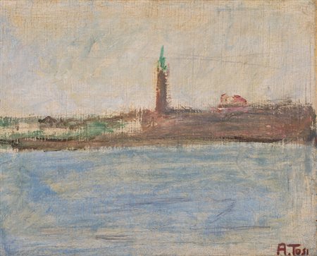 ARTURO TOSI (1871-1956)Senza Titolo (Venezia), fine anni '40Olio su telacm...