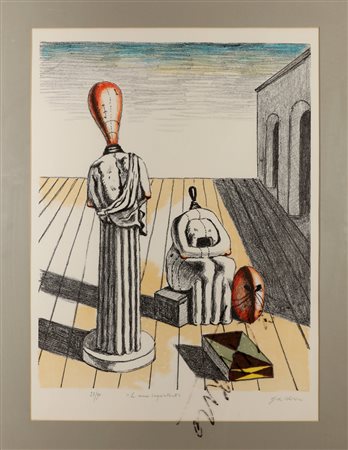DE CHIRICO GIORGIO (1888 - 1978) Le muse inquietanti. Litografia. Cm 50,00 x...