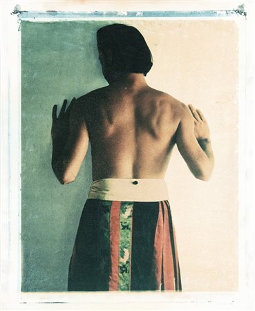 DANILO SARTONI Ritratto 1980 ca.Polaroid trasferita. Opera unica.Firma...