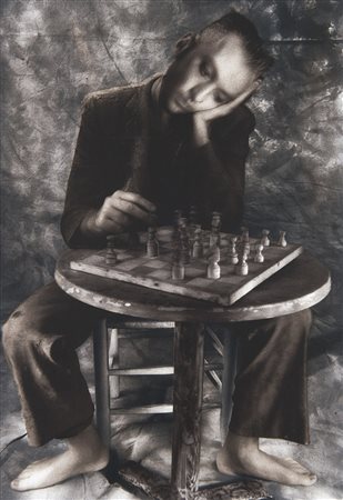 William Ropp (Nancy 1960)Giocatore di scacchi 1960Stampa fotografica vintage...
