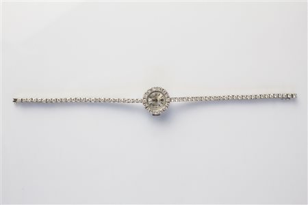 ROLEX Orologio Rolex in oro bianco con diamanti e bracciale firmato Carl...