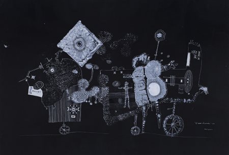 MARIO PERSICO (1930)Il carro e la cometa, 1959Tecnica mista su cartacm...
