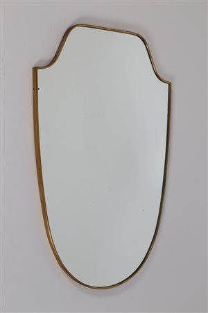 MANIFATTURA ITALIANA Specchio in ottone e vetro anni 40 . -. Cm 60,00 x 90,00...