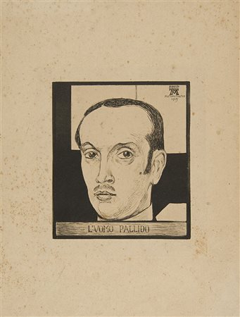 Alberto Martini (Oderzo 1876 - Milano 1954)"Uomo pallido - autoritratto 1923"...