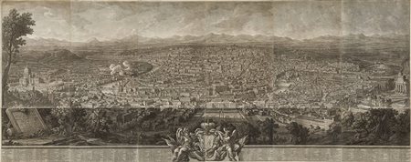 Giuseppe Vasi (1710 - 1782)"Prospetto dell'Alma città di Roma visto dal monte...