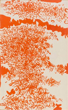 ANTONIO SANFILIPPO (1923 - 1980) Arancione 1957 Tempera su tela 60,5 x 37,5...