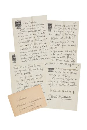 D'ANNUNZIO, Gabriele (1863-1938) - Lettera autografa indirizzata a Matilde...