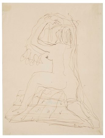 Lucio Fontana (1899-1968) Nudo femminile di schiena, 1936 inchiostro su...
