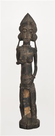 Fruchtbarkeitsgöttin, Benin, 2. Hälfte 19. Jh.;Holz, Stoff, Perlen, Höhe 99...