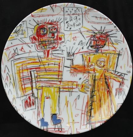 Jean-Michel Basquiat (New York 1960 - New York 1988) Self.port 1982 Diametro...