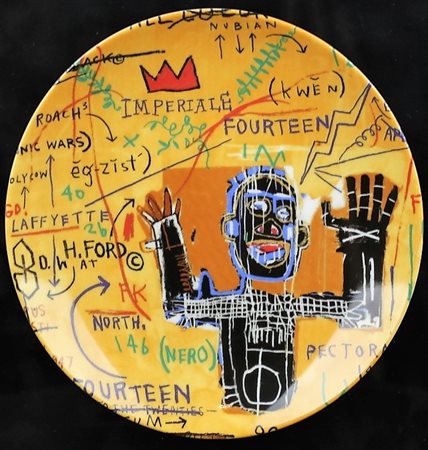 Jean-Michel Basquiat (New York 1960 - New York 1988) All color 1982 Diametro...