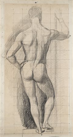 Achille Funi (Ferrara 1890 - Appiano Gentile 1972)"Nudo" 1941 ca.matita su...