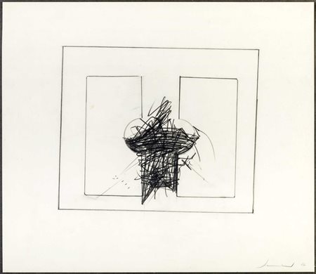 EMILIO SCANAVINO (1922 - 1986) Senza titolo 1966 Grafite su carta 35 x 40 cm...