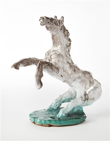Umberto Ghersi (Albisola 1913 - Albisola 1993)"Cavallo"Scultura in terracotta...