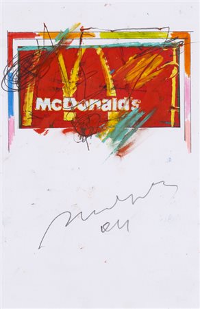 ENRICO MANERA (1947)McDonalds, 2004Tecnica mista e collage su cartacm...