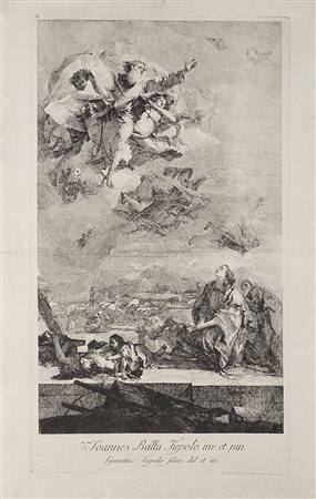 Lorenzo Tiepolo (Venezia 1736 - Madrid 1776)Santa Tecla invoca la cessazione...